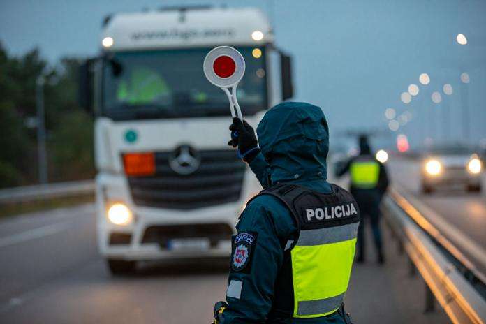 Klaipėdos apskrities kelių policijos darbas keliuose.