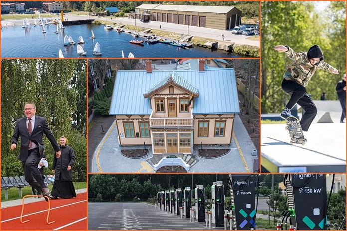 Palangos miesto užbaigti projektai. Nuotraukų koliažas.