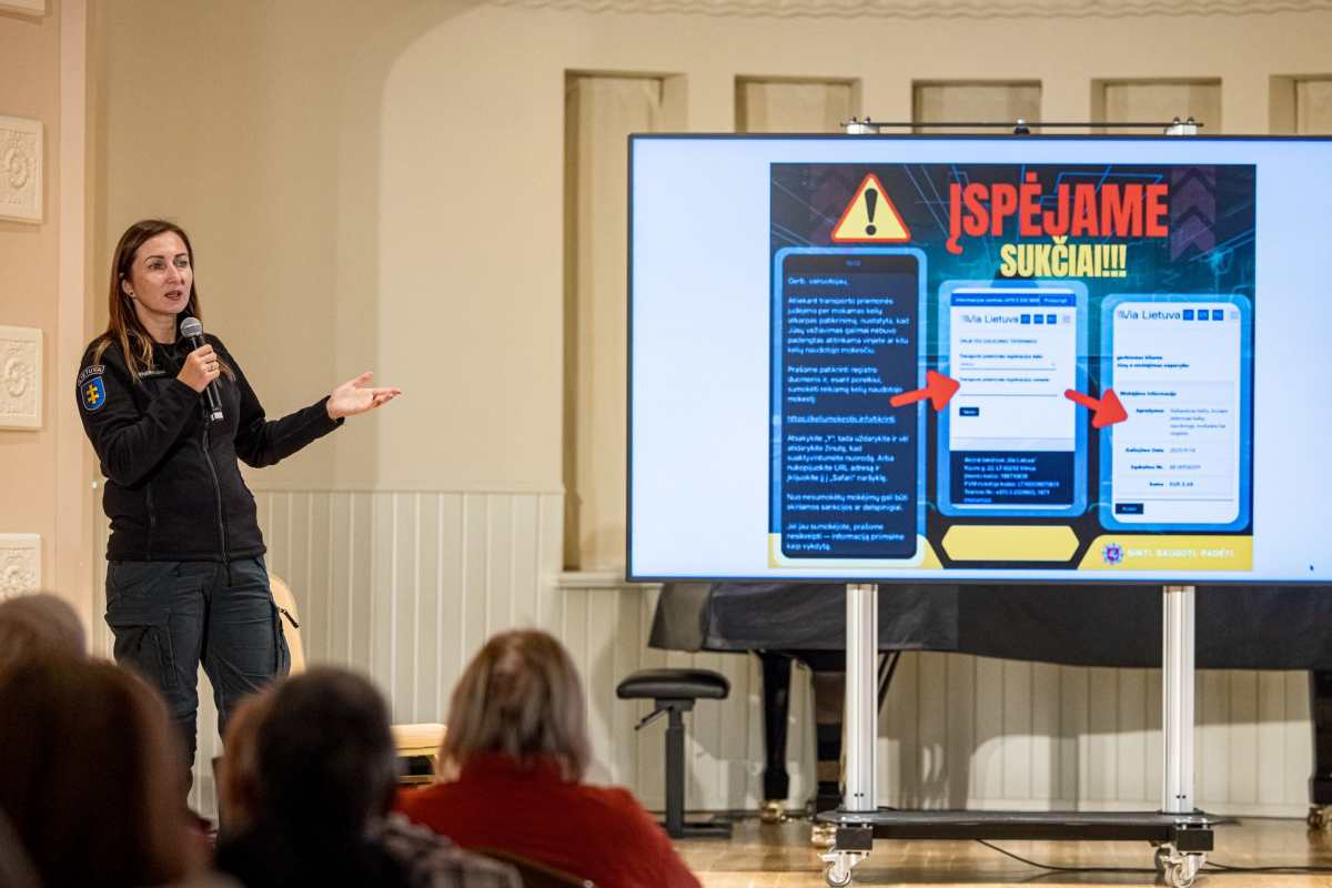 Visada prisiminkite – policijos, bankų ar bet kokios kitos valstybinės įstaigos darbuotojai niekada nekalba rusų kalba. Nuotrauka Klaipėdos APK.