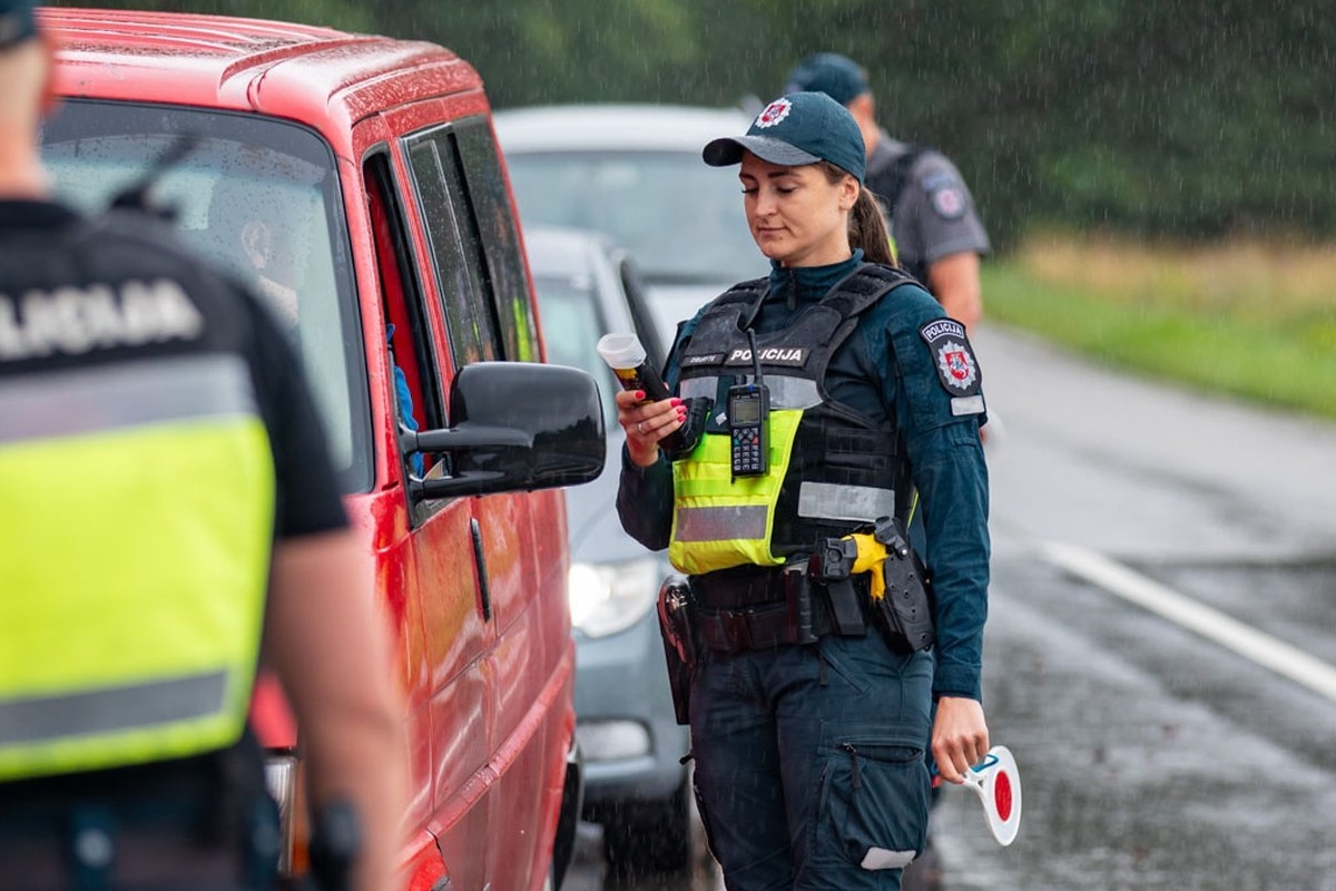 Vairuotojų patikra. Iliustracinė nuotrauka Klaipėdos AVPK.
